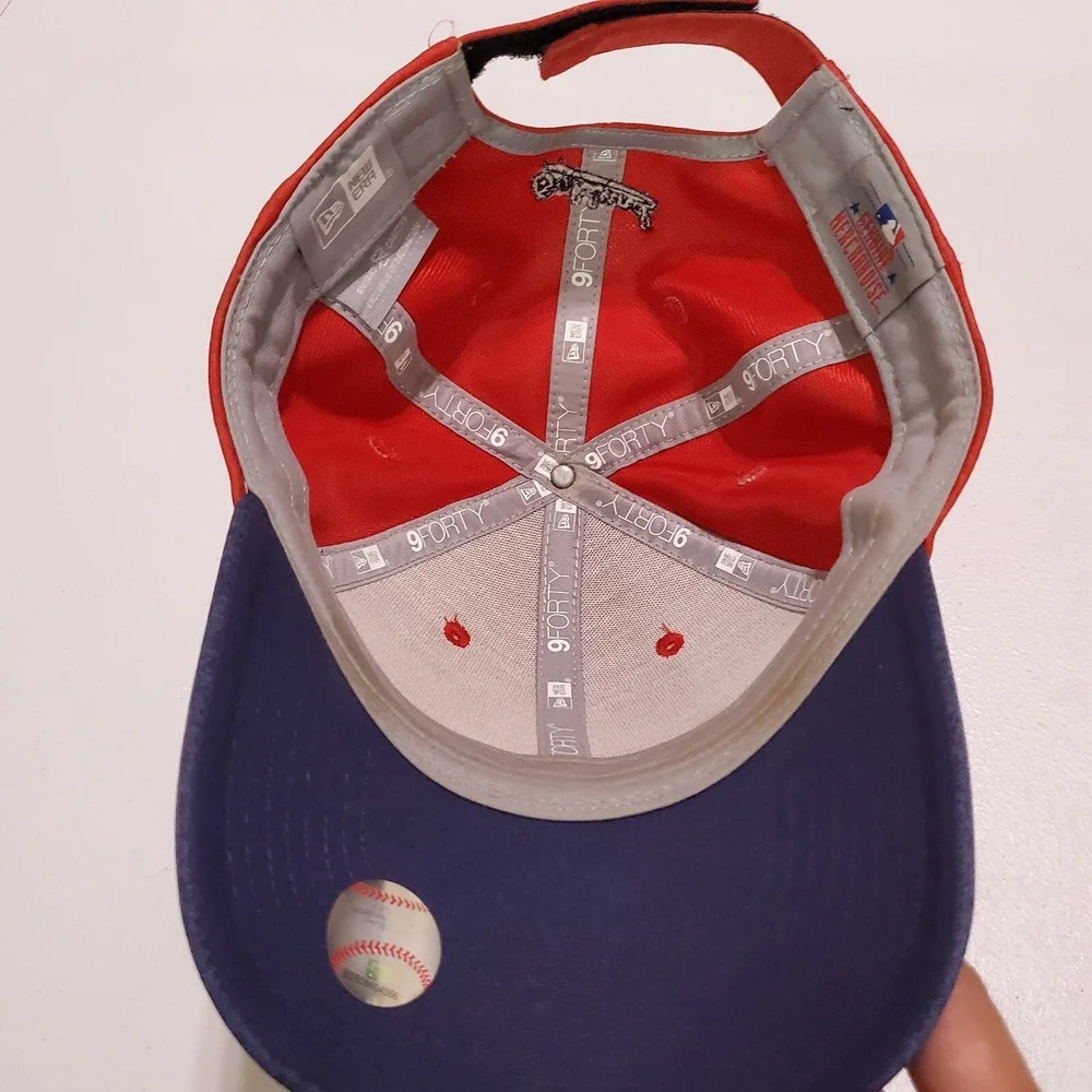 Oakland Athletics Men Hat OS Red Logo American‎ Flag New Era Adjustable Straps